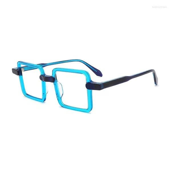Оправы для солнцезащитных очков из ацетата, квадратная оправа для очков ярких цветов, персонализированные мужские очки, украшенные рецептом, оптические женские очки для близорукости, чтения