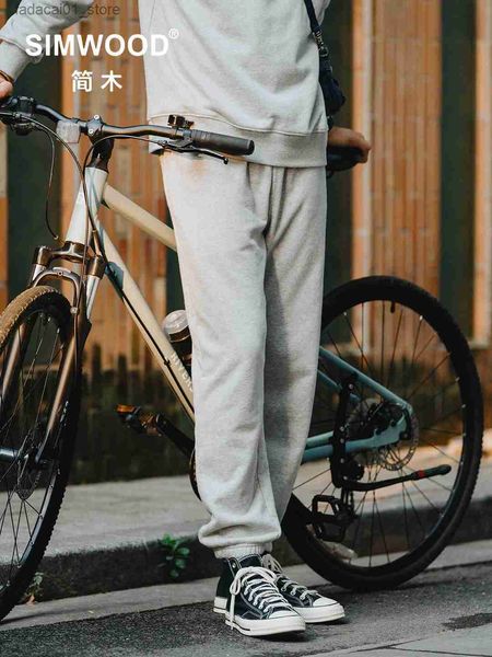 Pantaloni da uomo SIMWOOD 2023 Autunno / Inverno Nuovi pantaloni sportivi extra large per uomo 390g Pantaloni in tessuto con tecnologia in fibra di carbonio Pantaloni da jogging taglie forti Q240305