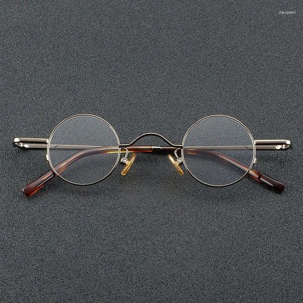 Sonnenbrille Cubojue 35mm Kleine Runde Lesebrille Männer Frauen Bronze Schwarz Brillengestell Männlich Vintage Nerd Brille Für Optische Linse