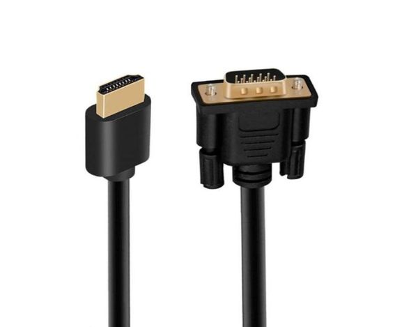 Conectores de cabos de áudio macho para vga 15 pinos adaptador de vídeo cabo 1080p conversor para hdtv settop banhado a ouro8610328