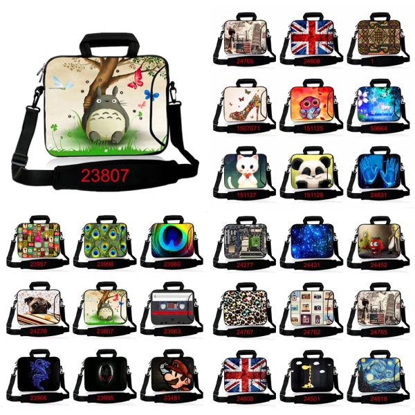 Zaino universale 10 13.3 14 15.6 Laptop Notebook Netbook Tablet Borsa Moda Cartoon Custodia antiurto Borsa a tracolla con cerniera