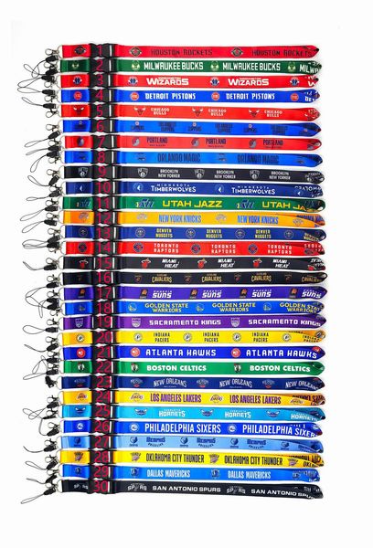 Männer Designer Schlüsselanhänger Basketball Sport Malerei Lanyard für Schlüssel Halsband Karte Ausweishalter Schlüsselanhänger Handygurte Patch Schlüsselanhänger Zubehör