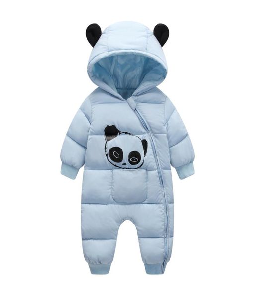 Olekid 2020 inverno bebê snowsuit dos desenhos animados panda grosso quente bebê recém-nascido menina macacão da criança neve terno do bebê menino macacão l5594625