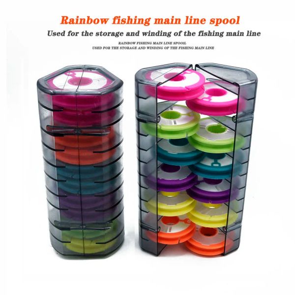 Zubehör Rainbow Fishing Hauptleitungsbox Wickelbrett 416 Achse Silikonspule 2022New Fischereizubehör Werkzeugkasten Fischerei Tackle Supplies