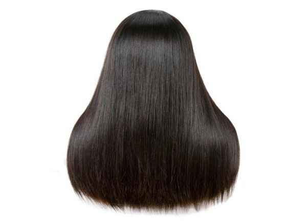 Parrucche ebraiche Ombre Colore nero 1b Diritto serico 100 Parrucca kosher per capelli umani vergini allineati con cuticola europea per donna bianca Veloce E6655304