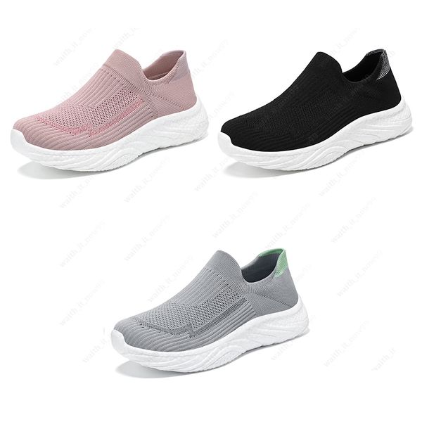 Donne Scarpe 2024 Nuove scarpe sportive per il tempo libero Scarpe da corsa Sole Sole pigro Trend Edition Korean Flying Weaving One Step Single Scarpe Gai 092 XJ Gai