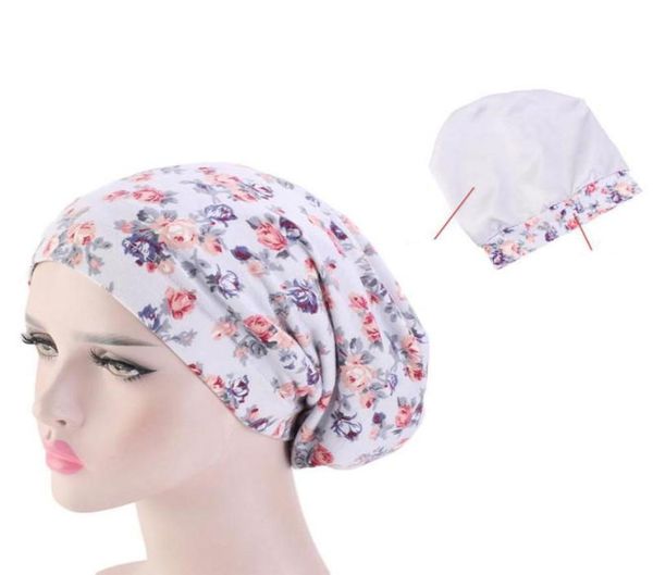 Capacete estampado de algodão com camada dupla de proteção para cabelo Acessórios para cabelo 7486522