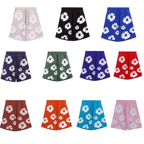 Designer maschipspista designer cortometraggi estivi pantaloni da spiaggia uomini pantaloni pantalone floreale a patch cotone cotone streetwear pantaloni hip hop maschile marchio corto pantalone