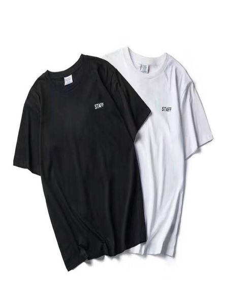 2018 verão NOVO TOP SS16 Vetements Carta impressão Homens Mulheres Preto Branco manga curta camiseta Hip Hop PESSOAL Moda Casual Algodão T207657993