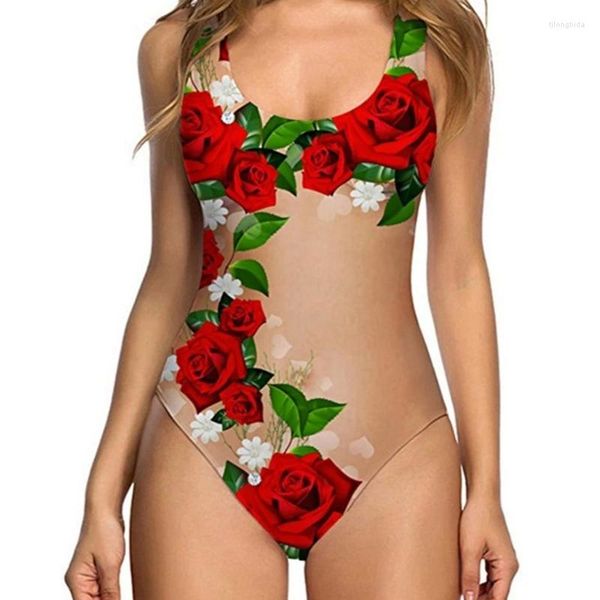 Roupa de banho feminina de uma peça, roupa de banho engraçada com estampa de abacaxi para mulheres, controle de barriga para parques aquáticos, surf