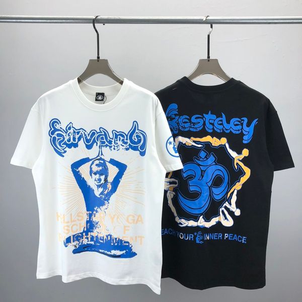 Мода хорошо продается.Мужская футболка с коротким рукавом, мужская и женская высококачественная уличная футболка в стиле хип-хоп, модная футболка Hell Star, размер M-3XL #032