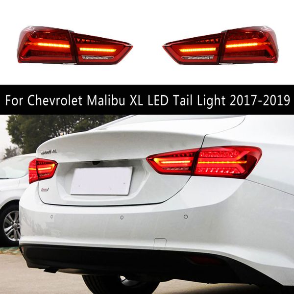 Estilo do carro conjunto de luz traseira freio reverso luzes running para chevrolet malibu xl led luz traseira 17-19 streamer sinal de volta peças de automóvel