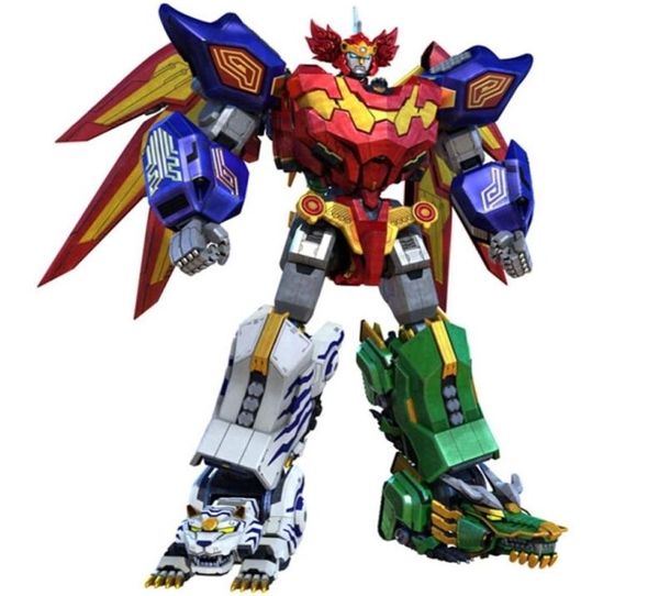 Action Toy Figure 5 in 1 Assemblaggio Dinozords Trasformazione Ranger Megazord Robot Giocattoli per bambini Regali 2012026629128