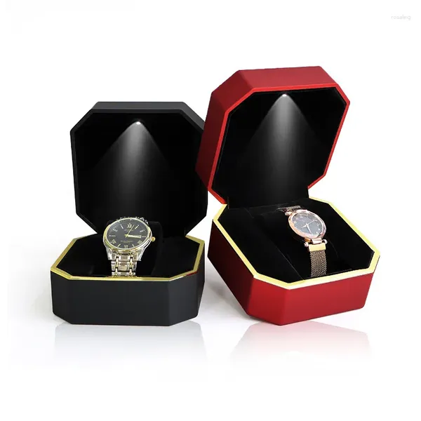 Confezione regalo 1 scatola porta orologi premium con display a LED Squisito San Valentino