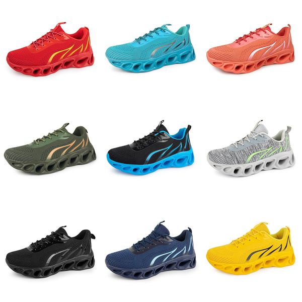 Homens Mulheres Nice Running Shoes GAI Preto Azul Marinho Luz Amarelo Mens Treinadores Esportes Respirável Sapatilhas Ao Ar Livre