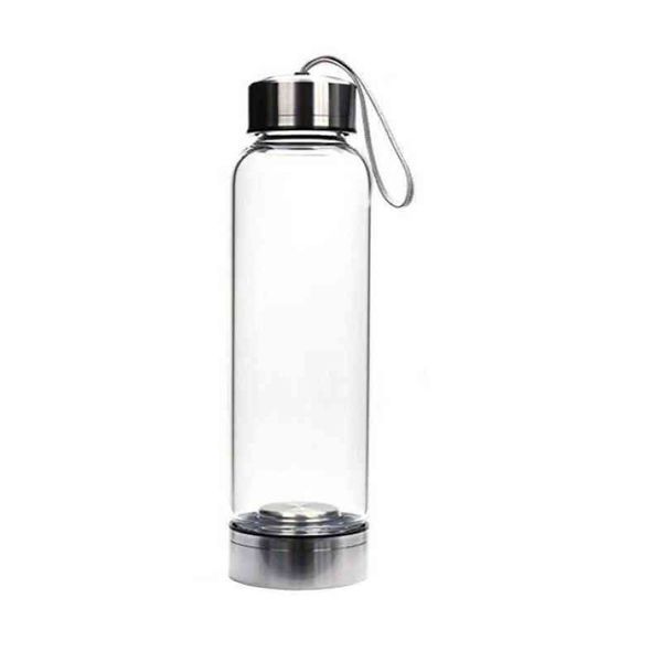 Bottiglia di acqua di vetro di pietra preziosa di quarzo naturale Tazza di vetro potabile diretta Pietra di cristallo Obelisco Bacchetta curativa Bottiglia di vetro Dropship G220284c