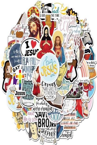 50 Stück Jesus Christian God Bless Faith Love Aufkleber Pack Graffiti Auto Fahrrad Gepäck Aufkleber Laptop Skateboard Motor Wasserflasche De5990801