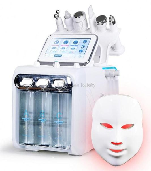 7IN1 Macchina per il viso maschera led RF Ringiovanimento della pelle Microdermoabrasione Hydro Dermoabrasione Biolifting Rimozione delle rughe Idrofacciale Spa6411141