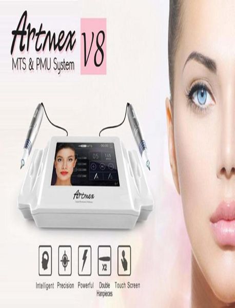Permanent Make-up digital Artmex V8 Touch Tattoo Maschine Set Eye Brow Lip Rotary Pen MTS System5879129