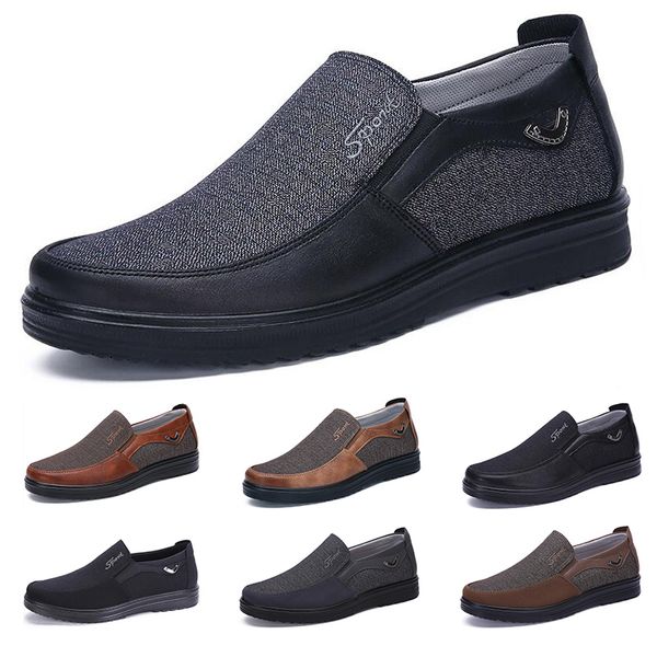 Laufen Frühling Herbst Sommer Graue Herren Halbschuhe atmungsaktiv Blaue weiche geteilte Sohle Dark Khaki Schuhe flache Sohle Herren Turnschuhe GAI-31