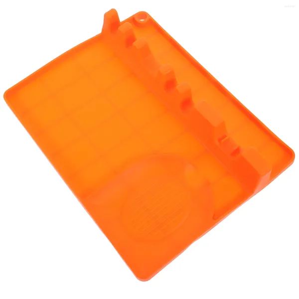 Contenitori per cucina Utensili per poggiamestolo in silicone Tappetino per bacchette Porta posate per la casa Bacchette per forchetta da tavolo Supporto per gel di silice piccolo