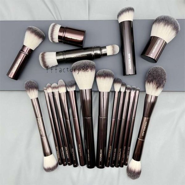 Make-up-Pinsel, Brocha-Sanduhr, komplettes Pinselset, Rouge, Puder, Foundation, Kontur, Lidschatten, Concealer, Eyeliner, Smud