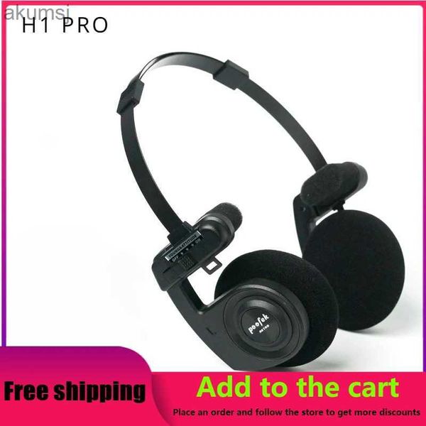 Fones de ouvido de telefone celular H1Pro Bluetooth Headset Braço retrátil HIFI Qualidade de som de alta qualidade Design leve Confortável Sports Gaming Headset YQ240304