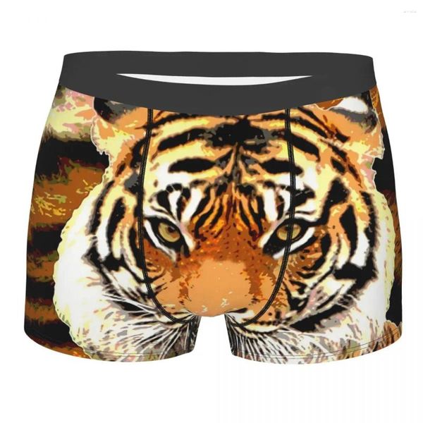 Mutande Boxer da uomo astratti Tigre Amante degli animali Pantaloncini sexy di alta qualità altamente traspiranti Idea regalo