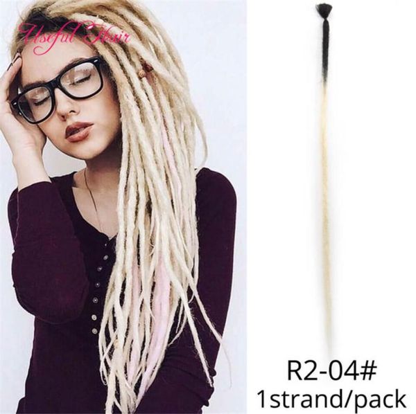 Tranças de crochê cabelo dreads extensões de cabelo dreads sintético artesanal dreadlock extensões de cabelo estilo hiphop trança flapper hair5532350