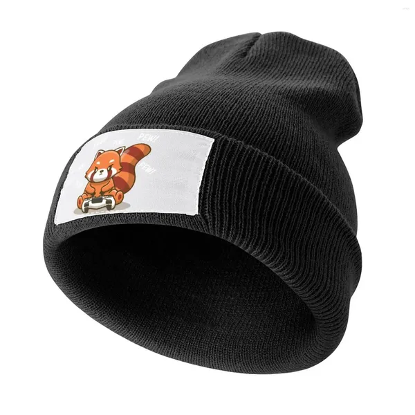 Berets Panda Vermelho Chapéu de Malha Crianças Sol Mulheres Chapéus Masculinos