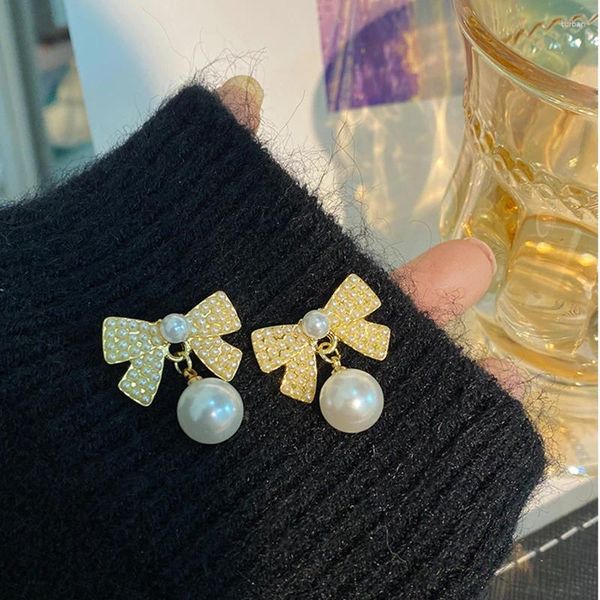Baumeln Ohrringe Mode High-grade Perle Temperament Imitation Kristall Quaste Für Frauen Mädchen Zubehör Schmuck Großhandel