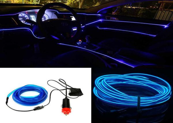 35m 12v carro led luzes frias flexível néon el fio lâmpadas automáticas na faixa de luz iluminação interior decoração strips4769026