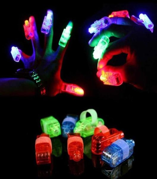 Светодиодные перчатки Волшебные пальчиковые фонари Яркие светодиодные кольцевые светильники Лампа Лучи Факел для вечеринки KTV Bars rave5858241