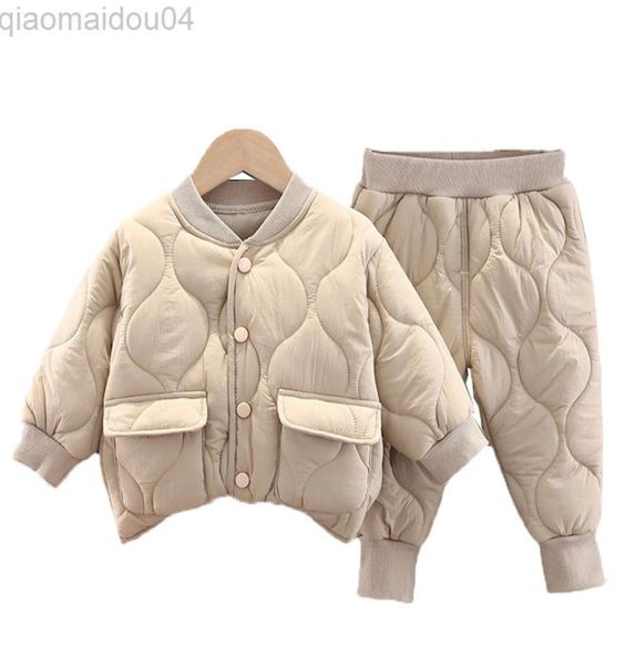 комплекты одежды Kinderen Pak 2021 Winter Nieuwe Mode Warm Houden Dikker Lange Mouw6159089