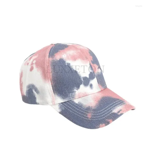 Ballkappen 2024 Tie Dye Gradient Baseball Cap Herren und Damen Bunte Outdoor Sonnenschutz Verstellbarer Hut