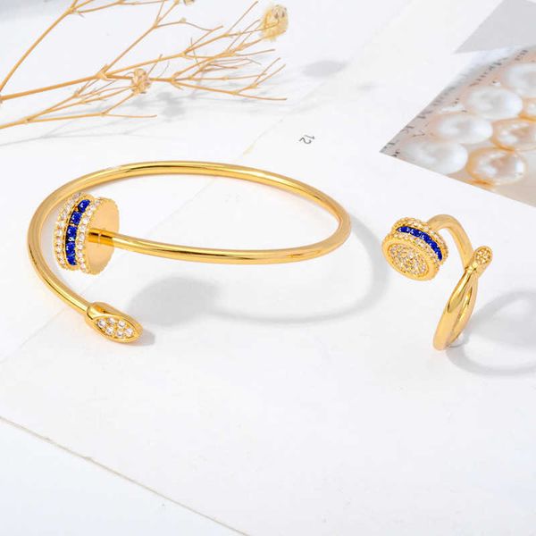 Designer parafuso pulseira pulseira unhas amor moda luxo jóias CTie original na moda 18k diamante de ouro para mulheres homens pulseiras de prata jóias pulseira6TFO