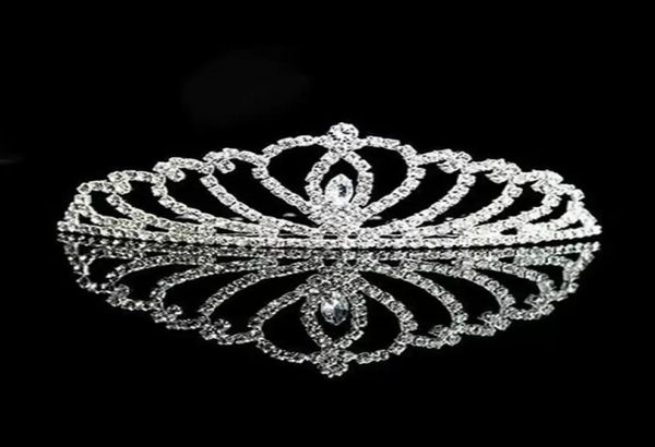 Todo lindo strass headpieces cristal pente de cabelo para mulheres ou meninas festa de casamento presente prata decorativa cabeça tiara7161194
