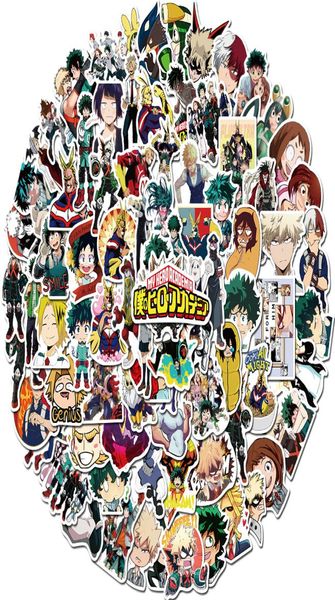 100 Pz/lotto My Hero Academia Giappone Anime Adesivi per Bambini Adolescenti Adulti Laptop Skateboard Chitarra Bagagli Impermeabile Decal Sticker4059281
