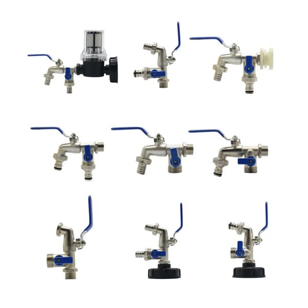 Kits 1/2'' IBC Wassertank Anschluss Hahn 2way 1way Gartenschlauch Bewässerung Wasserhahn Adapter Messing Joint Ersatz Fitting Ball Vae