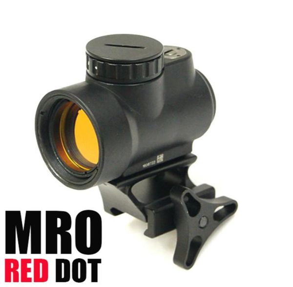 Mira red dot tática mro 2 moa ar óptica trijicon caça rifle escopo com montagem qd baixa e alta ajuste 20mm rail1461764