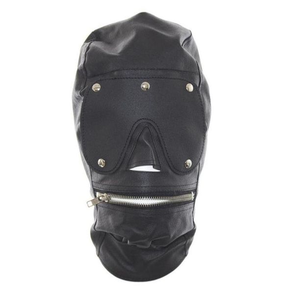 Design con cerniera traspirante Copri occhi Bocca Fetish Bondage Maschera Giocattoli sessuali SNGN01015366627