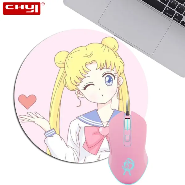 Mäuse Rosa Computermaus Wired Backlit Gaming Mouse Optical Cute Fashion Sailor Anime Mause Mädchen Frauen Stille Mäuse 2400DPI Für Laptop