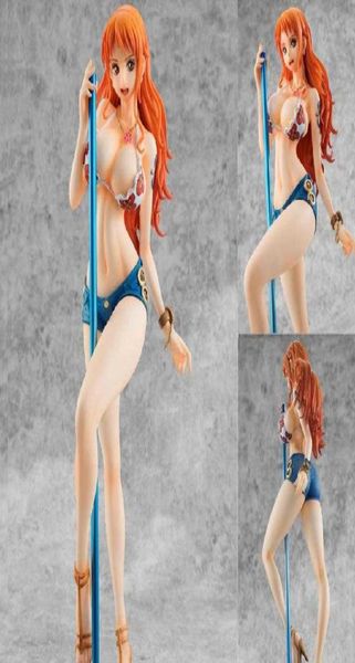 Anime Manga One Piece Anime Figur Nami Song Dance BB Pole Dance Badeanzug Sexy Figur PVC Action Figure Sammeln Modell Spielzeug Do2252353