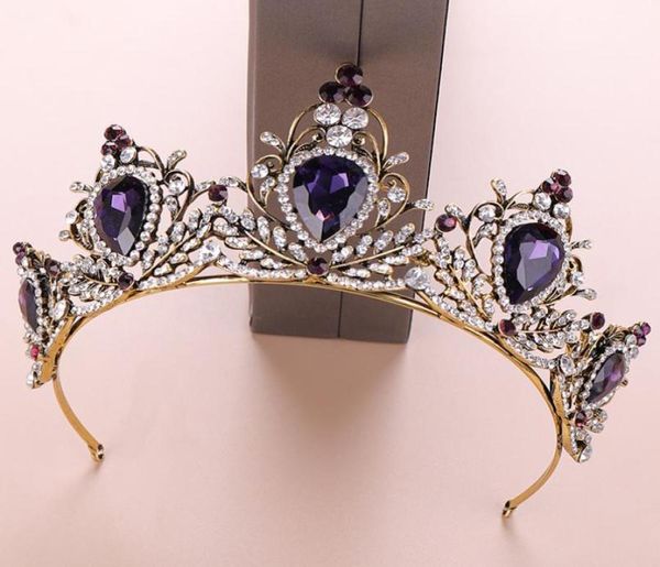 2019 Gelinler için Kristal Gelin Kafa Bantları Düğün Pageant Tiaras Çiçek Kız Saç Bandı Kristal Sweet 16 Balo Pageant Saç Takı5332056