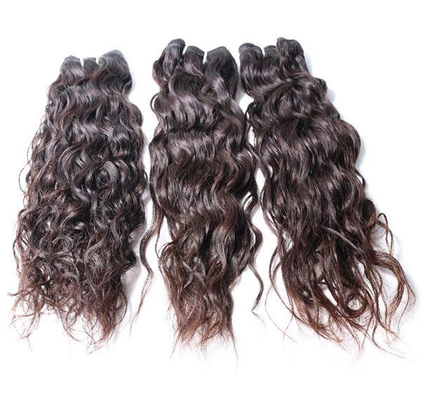 Pacotes de extensão de cabelo humano fornecedores inteiros cutícula crua alinhada extensões de cabelo virgem pacotes de onda de água para women3668759