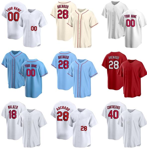 28 ARENADO Baseball JERSEYS yakuda local Cool Base Jersey dhgate 4 MOLINA 6 MUSIAL 18 WALKER 21 NOOTBAAR 40 CONTRERAS 16 GORMAN