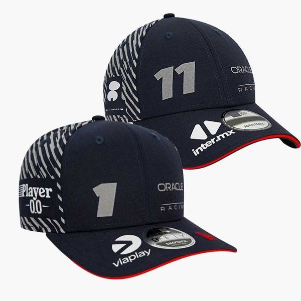 Ball Caps Oficial de alta qualidade Red Color Bull Team Hip Hop Hat New Max Verstappen Orange Lion Lion Cap Hat Hat Cap boné de beisebol