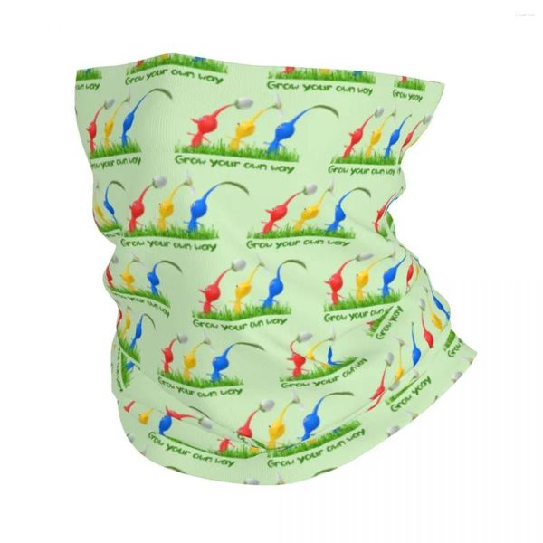 Bandanas planta criatura dos desenhos animados vídeo game pikmin bandana pescoço mais quente das mulheres dos homens inverno caminhadas esqui cachecol gaiter rosto capa