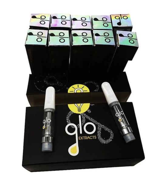 100% original glo extrai cigarro eletrônico descartável 0,8ml 1,0ml bobina de cerâmica embalagem vazia atomizadores mais novos com novo design