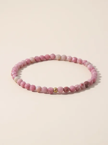 Strand oaiite 4mm corte rhodochrosite pulseira para mulher chakra equilíbrio meditação riqueza amor reiki energia pedra masculino